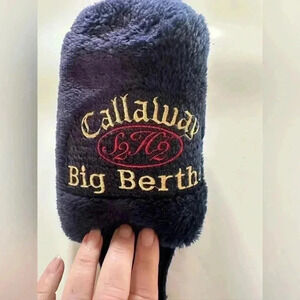 Vintage Callaway Big Bertha S2H2 #1 Driver Golf Club Head Cover Sock Navy Blue